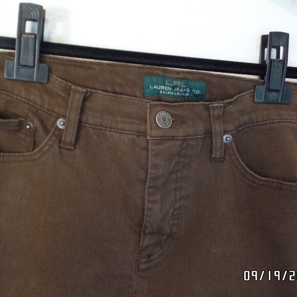 LRL Lauren Jeans Co Ralph Lauren Chocolate Brown Jeans Size 6 Excellent - Picture 4 of 11